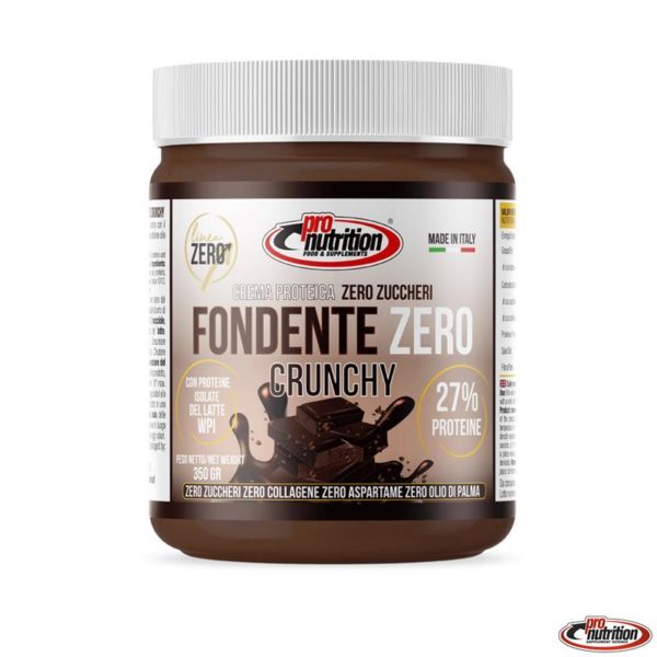 Crema Spalmabile Proteica Al Cioccolato Fondente Con Crispies Proteici Fondente Zero Crunchy Pro