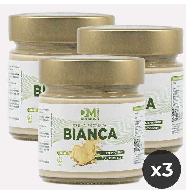 MULTIPACK 3 Conf. di Creme proteiche cioccolato bianco-BIANCA- DM FOOD