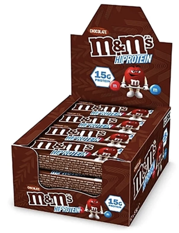 Barretta proteica al gusto del classico M&M al cioccolato ricca di proteine confezione 12 barrette- M&M'S CHOCOLATE HI-PROTEIN- MARS NUTRITION