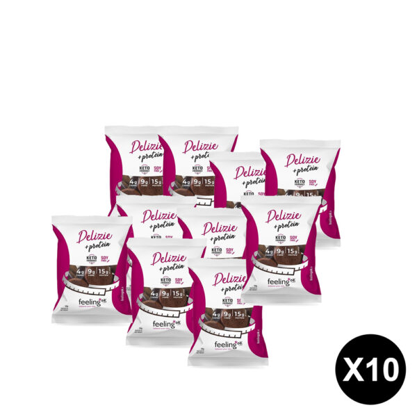 kit risparmio 10 delizie proteiche al cacao feeling