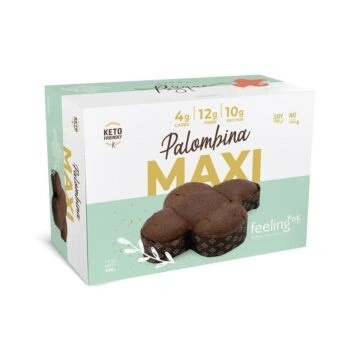 Confezione di Palombina Feeling Ok Maxi, un dolce proteico al cacao ideale per la dieta chetogenica.