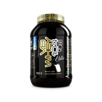 Barattolo di proteine idrolizzate isolate VB Whey 104 9088 Elite gusto Bianco Latte da 900 grammi.